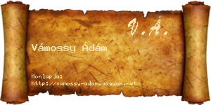 Vámossy Ádám névjegykártya